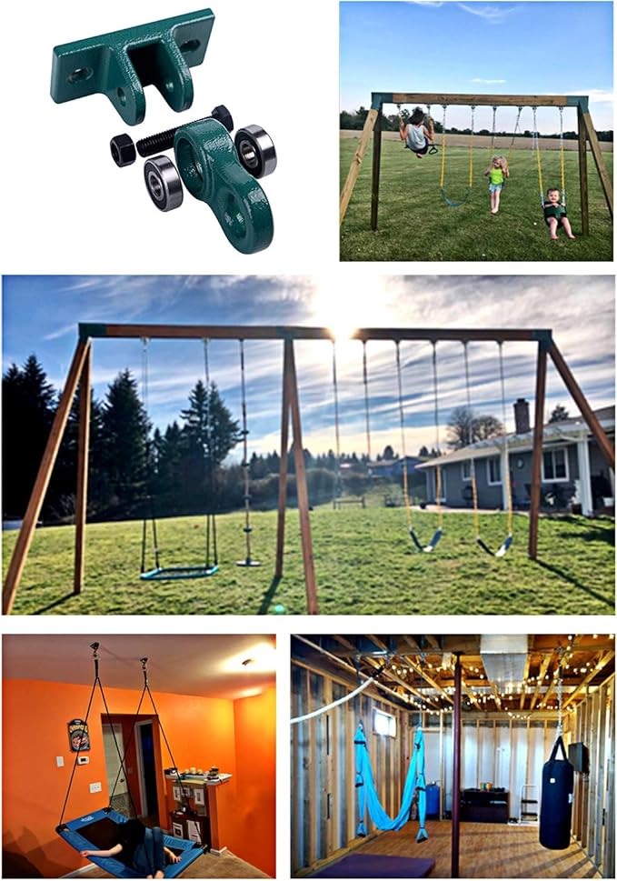 Heavy Duty Black Swing Hangers Screws Bolts Included Over 5000 lb Capacity - Image 5
