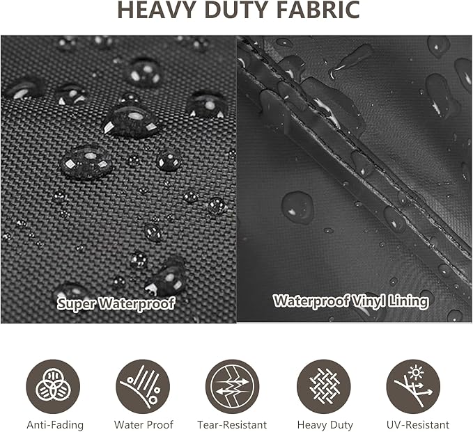 Patio Furniture Covers, 3 Piece Heavy Duty Waterproof Outdoor Furniture Covers - Image 5