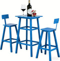 3-Piece Outdoor Counter Height Bar Table Set, HDPE Weather Resistant by NagaBahna