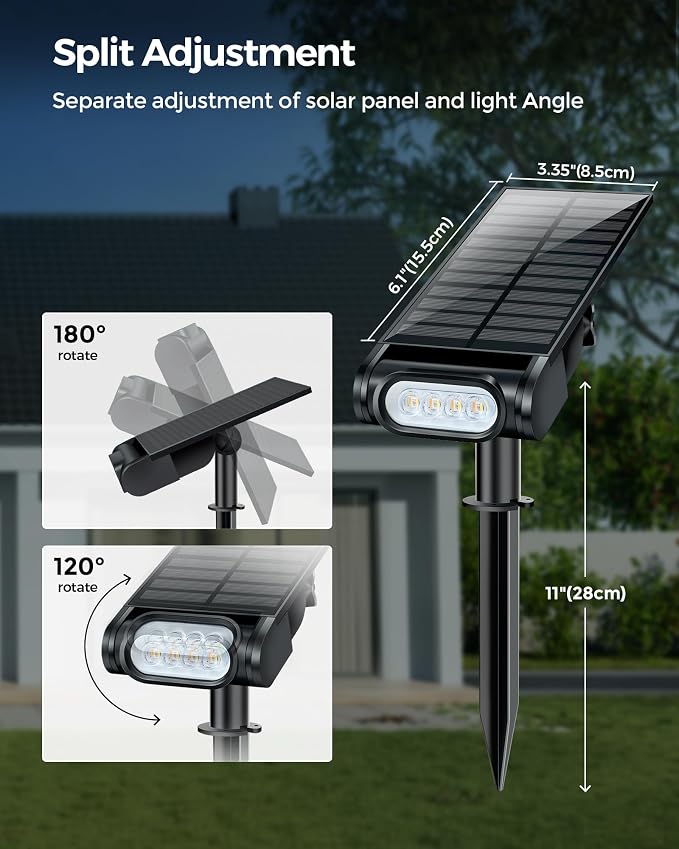 RGB Christmas Solar Spot Lights Outdoor, 12 RGB Color Modes Landscape Light - Image 3