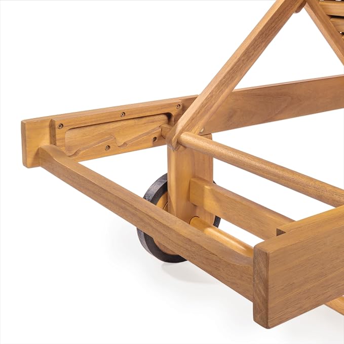 JONATHAN Y LNG1000A Mallorca 77.56"x23.62" Modern Classic Adjustable Acacia - Image 8