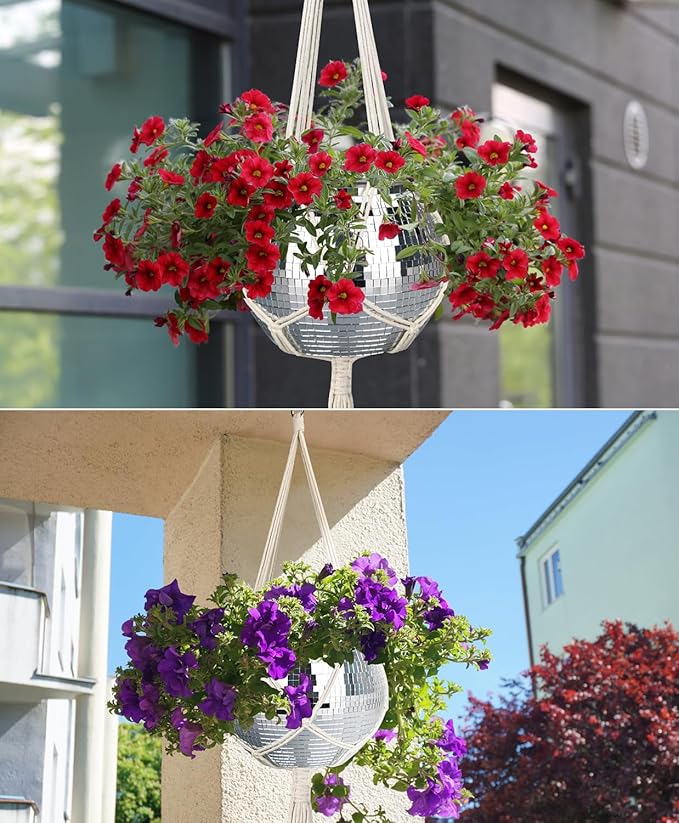 Disco Ball Planter, Disco Ball Plant Hanger - Image 6