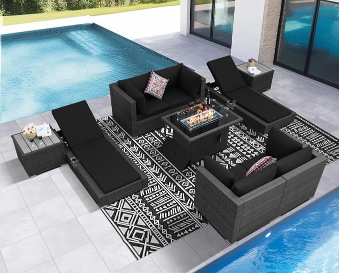 NICESOUL 9 Piece Patio Furniture Set - Image 2