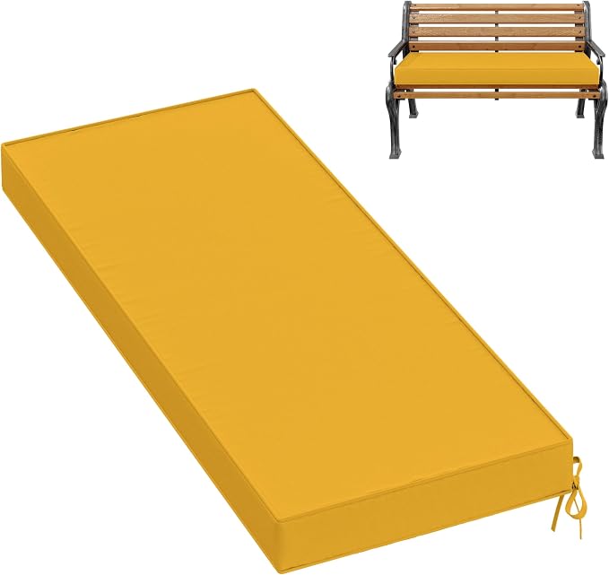 Premium Outdoor Bench Cushions for Patio Furniture 3.5inches Memory Foam Bench by Pakunoda