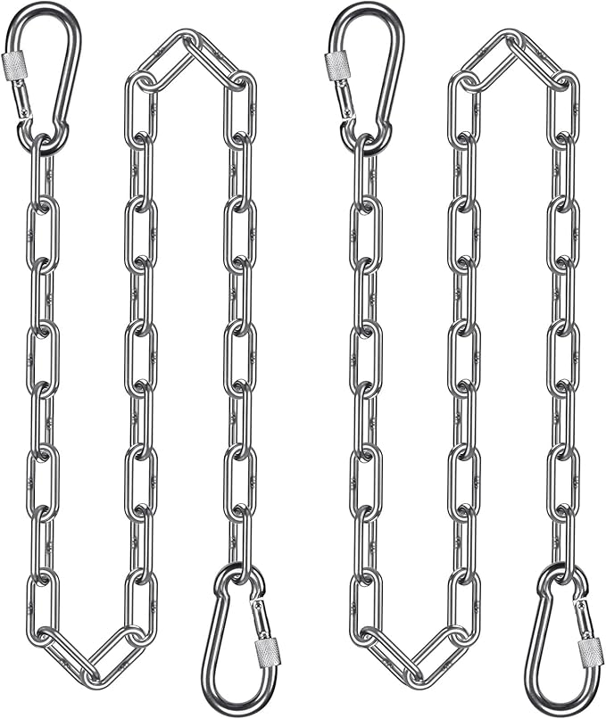 2Pcs 65" Stainless Steel Swing Chain 1000 LBs Capacity Porch Swing Chains by BeneLabel