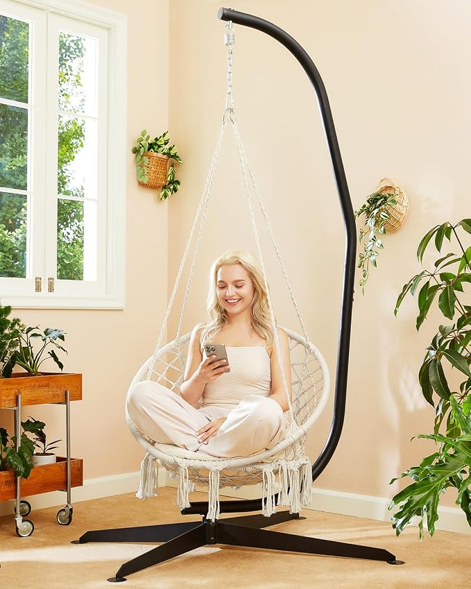 Greenstell Hammock Chair, Macrame Swing Chair - Image 7