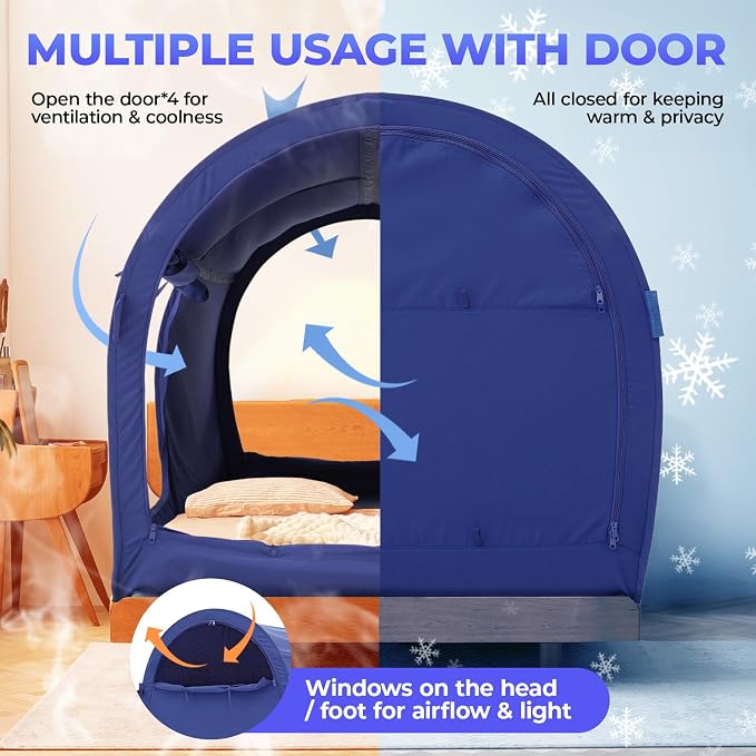 Alvantor® Bed Canopy Bed Tents Dream Tents Privacy Space Twin Size Sleeping - Image 3