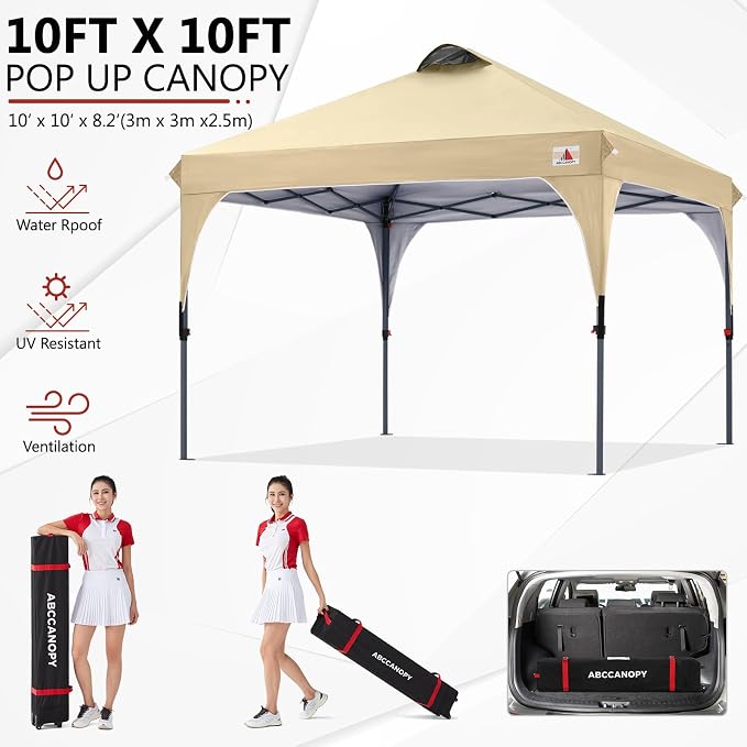 ABCCANOPY Outdoor Pop up Canopy Tent, 10x10 Instant Portable Canopy - Image 2