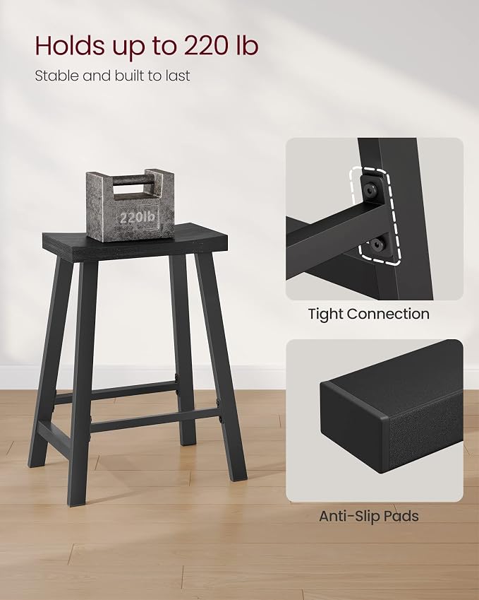 VASAGLE Bar Stools, Kitchen Breakfast Bar Stools - Image 8