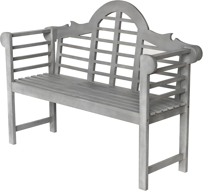 JONATHAN Y BNH103B Lutyens 51.2" 3-Seat Arched 600-Lbs Support Acacia Wood by JONATHANY