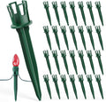 100-Pack Plastic Light Stakes, 5.5 Inch Christmas Yard Stakes by Minetom