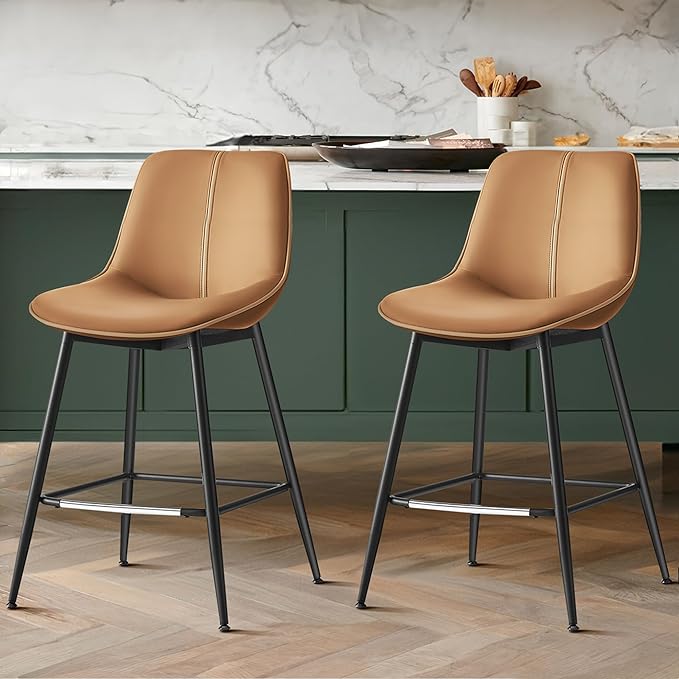 VASAGLE Bar Stools Set of 2, Counter Height Bar Stools by VASAGLEbySONGMICSHOME