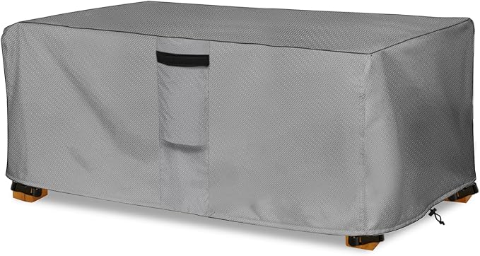 Outdoor Coffee Table Cover, Waterproof Rectangular Patio Small Side Table Cover by Okcool