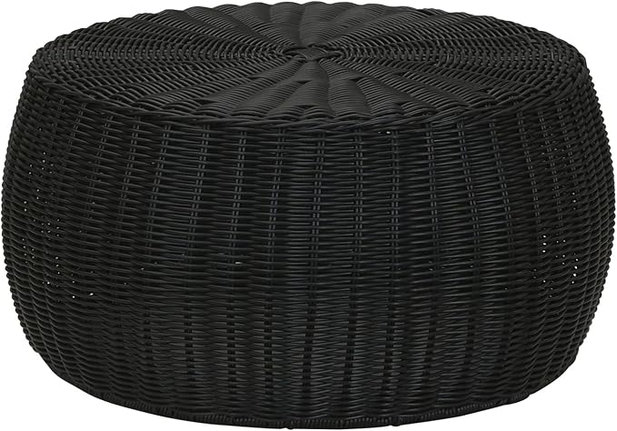 Household Essentials Handwoven Resin Storage Stool Ottoman by HouseholdEssentials