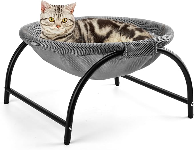 Raised Cat Hammock Bed, Free Standing Cat Cot by LIFLIX