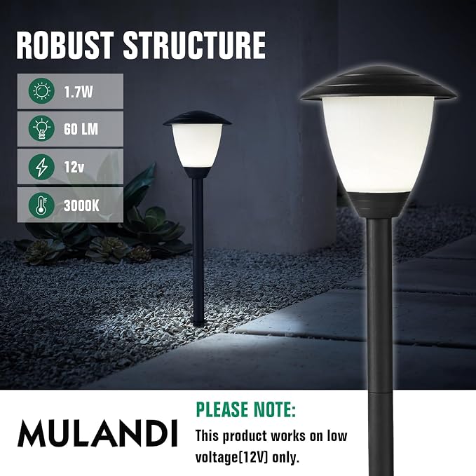 Low Voltage Pathway Lights LED Landscape Lights, 1.7W 12V, 3000K Warm White - Image 2