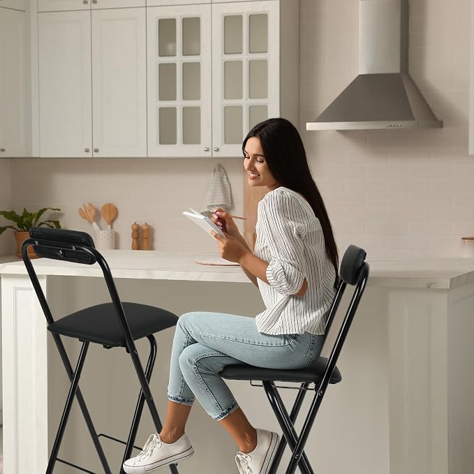 Thyle 2 Pcs Folding Bar Stool - Image 2