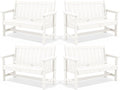 SERWALL Outdoor Bench, HDPE Outdoor Benches Weatherproof, 2-Person Garden Bench by SERWALL