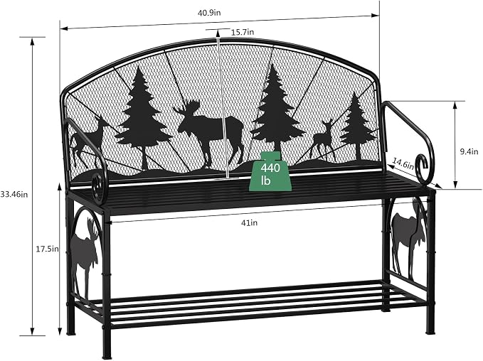 Outdoor Bench, Garden Bench - Image 3
