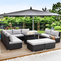 BULEXYARD 10 Piece High Back Wicker Patio Furniture Set by BULEXYARDFURNITURE
