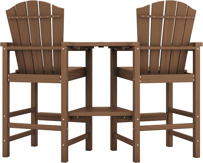 KINGYES Tall Adirondack Chair Set of 2, All-Weather HDPE Outdoor Adirondack - Image 12
