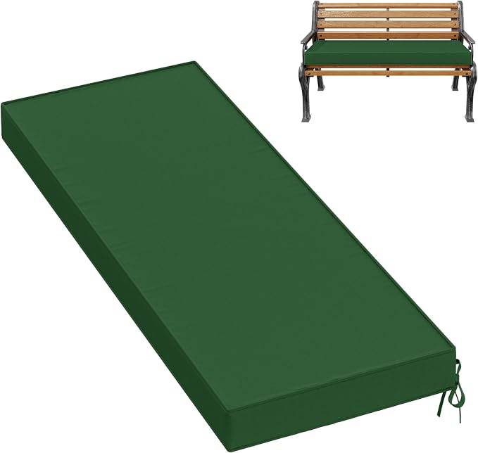Premium Outdoor Bench Cushions for Patio Furniture 3.5inches Memory Foam Bench by Pakunoda
