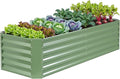 ZORMY 6×2×1.4ft Galvanized Raised Garden Bed Kit, Metal Planter Boxes Outdoor by ZORMY