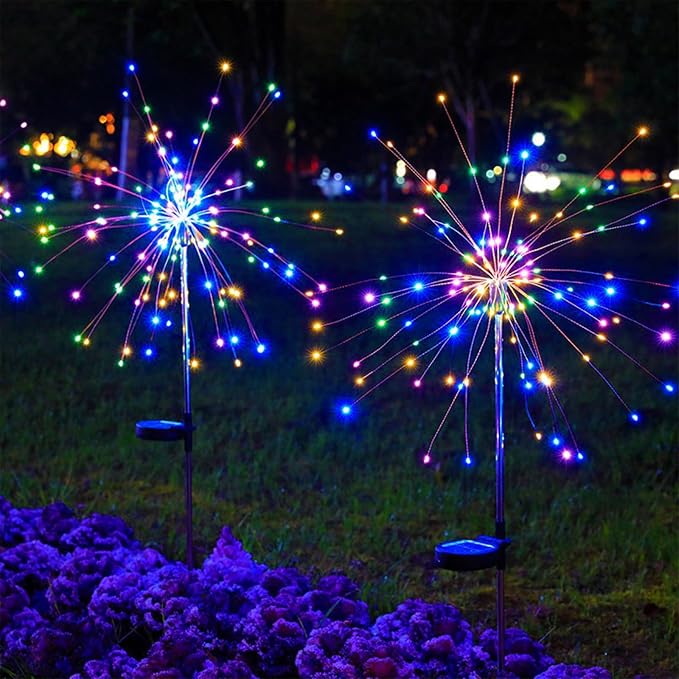 Outdoor Solar Garden Lights, 120 LEDs 8 Lighting Modes Waterproof Solar by DONGULI