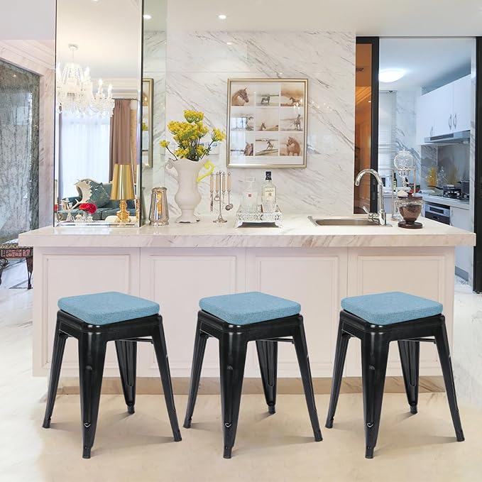 BUYUE Friendly Woven Fabric Magnetic Bar Stool Cushion 1 Piece, Enhanced - Image 3