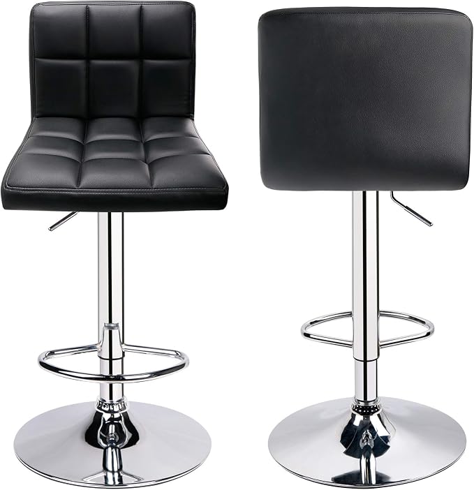 Leopard Bar Stools, Modern PU Leather Adjustable Swivel Bar Stool - Image 9