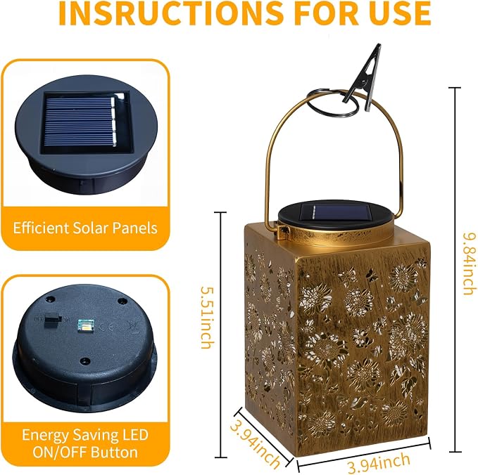 2 Pack Solar Lanterns - Image 4