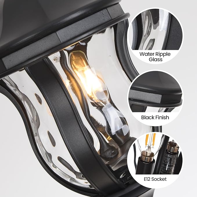 Large Outdoor Pendant Light Fixtures, 19.1'' Exterior Hanging Lantern Porch - Image 3