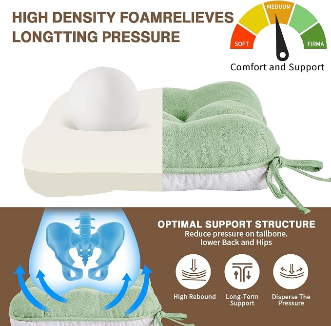 BETU Chair Cushions for Dining Chairs Set of 2, 3.5" Thick Kitchen Table Chair - Image 5