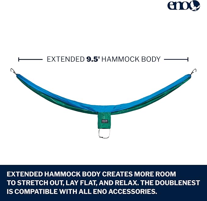 ENO, Eagles Nest Outfitters DoubleNest Lightweight Camping Hammock, 1 to 2 - Image 2