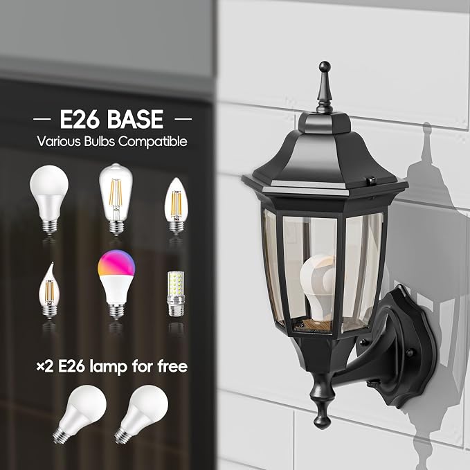EMART Dusk to Dawn Outdoor Porch Light, Exterior Anti-Corrosion, Waterproof - Image 7