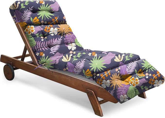 Outdoor Chaise Lounge Chair Cushion Waterproof 74.4 x 22 x 4.7 Inches Thickened by Tycdiose