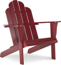 Linon Red Adirondack Chair, 30.4" W x 37.6" D x 37.8" H by Linon