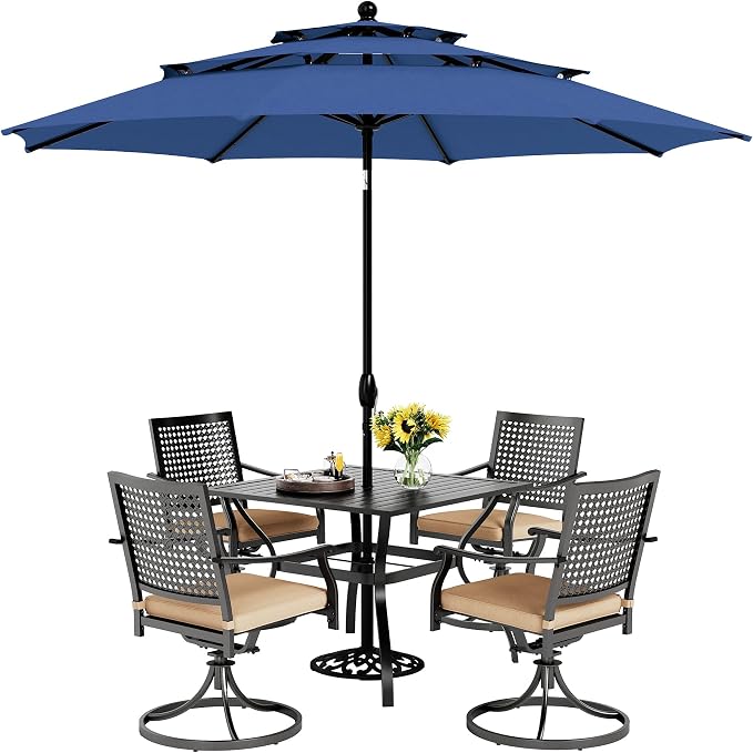 PHI VILLA 5 Pieces Outdoor Dining Set by PHIVILLAThepioneerofcomfortablehouseholdsupplies
