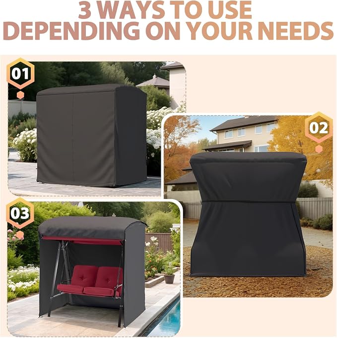 AECOJOY 2-Seat Outdoor Patio Swing Chair - Image 9