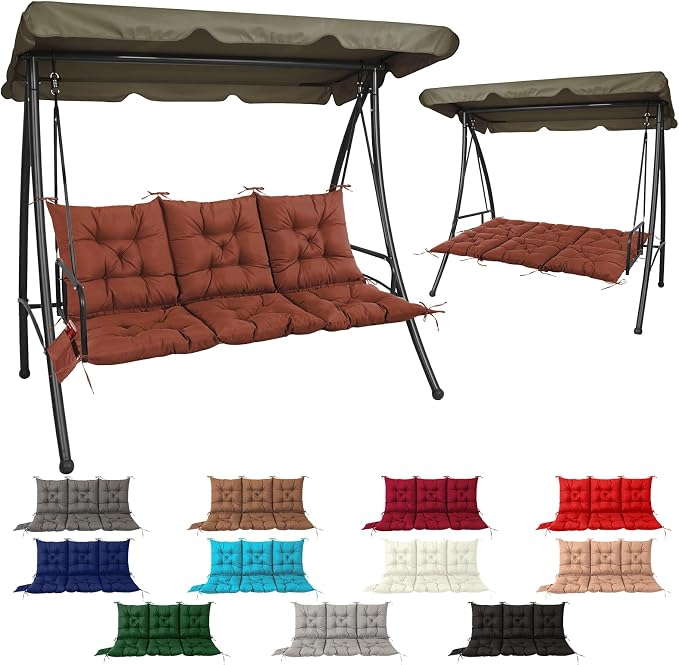 NACATIN 3 Seat Cushion for Outdoor Swing by NACATIN