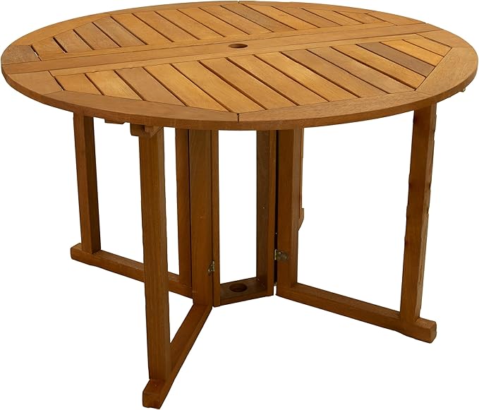 Sunnydaze Malaysian Hardwood Folding Gateleg Patio Dining Table by SunnydazeDecor