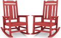 SERWALL Oversized Rocking Chair, HDPE Outdoor Rocking Chairs Set of 2, Patio by SERWALL