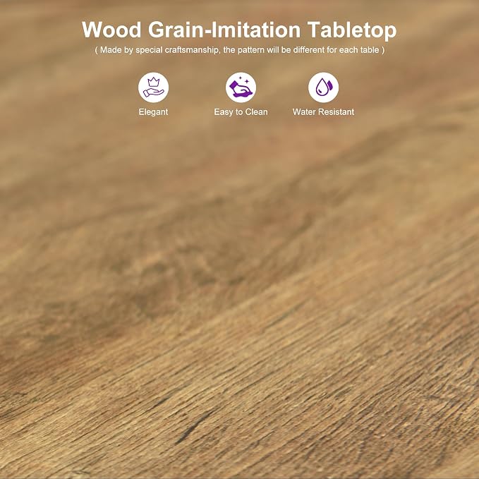 PURPLE LEAF Bar Rectangular Table Patio Modern Pub Dining Table - Image 7