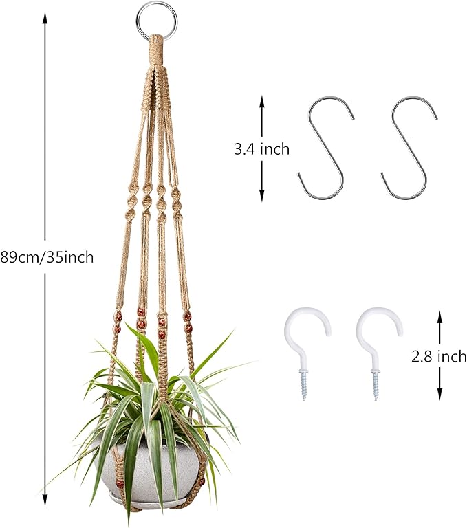 Augshy 2 Pcs Plant Hangers Hanging Plant Holder - Image 2