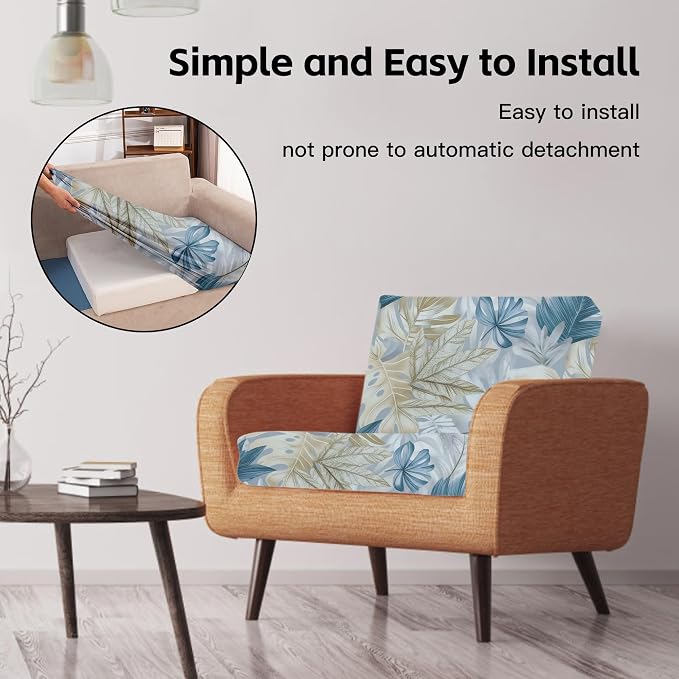 14Pcs Outdoor Cushion Covers, Patio Cushion Covers, Stretch Elastic Slipcovers - Image 5