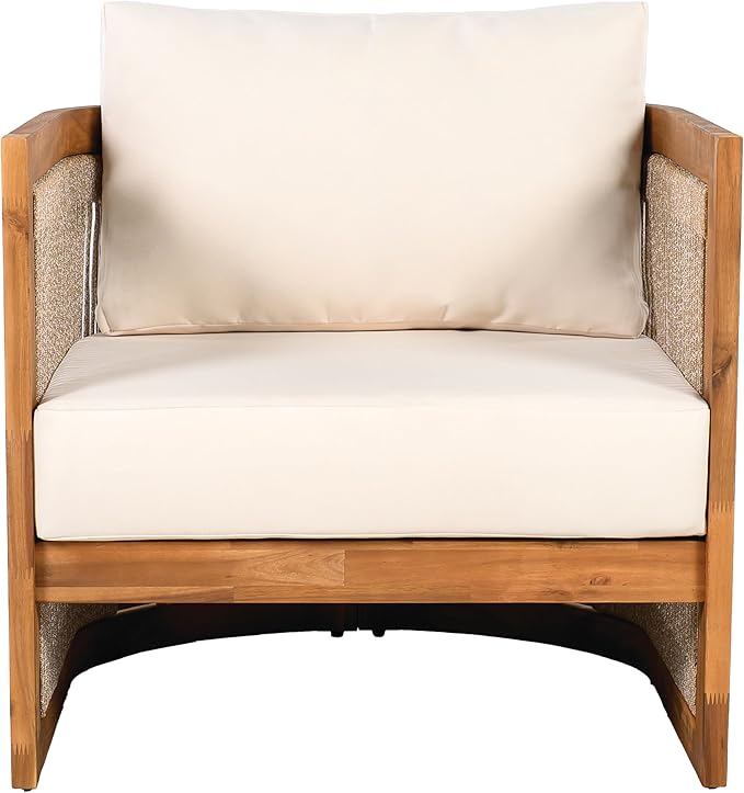 Christopher Knight Home Nesbit 4 Pieces Conversation Set, Acacia Wood Chat Set - Image 12