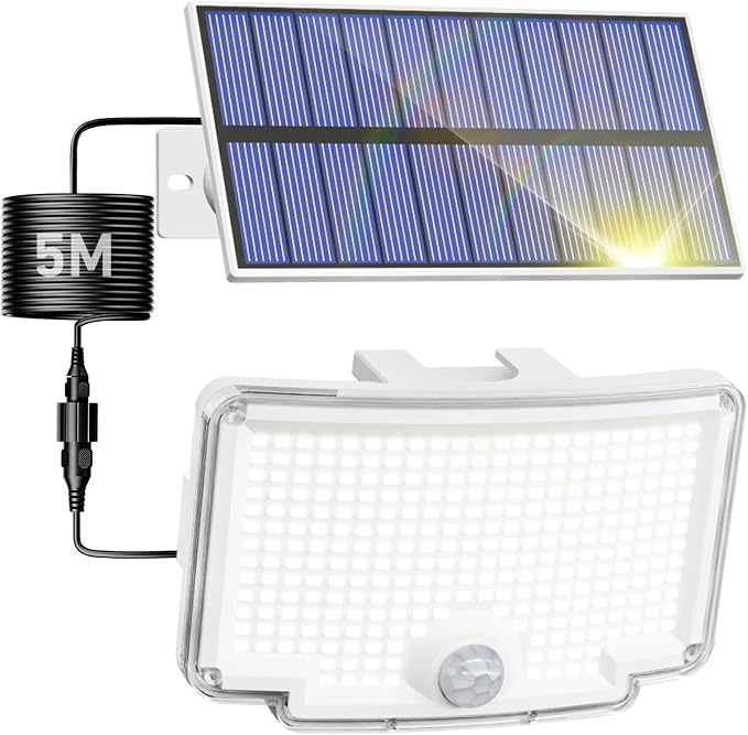 Peasur 1 Pack Solar Motion Lights Outdoor, 318 LED Solar Security Light by Peasur
