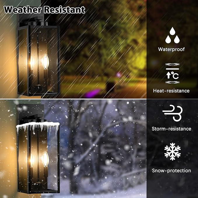 18in Large Outdoor Wall Light Fixtures, Exterior Lighting Fixtures Porch - Image 3