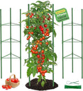 6 Pack Tomato Cages, 51.2in Tomato Plant Support Stakes Heavy-Duty, Garden by MQUPIN