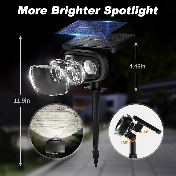 Solar Spot Lights Outdoor Waterproof IP68, RGB Colors Changing Solar Lights - Image 8